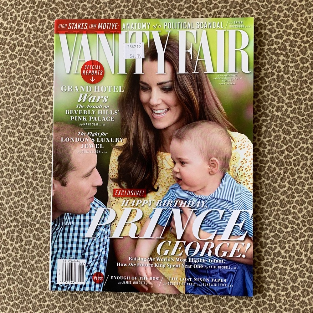 Vanity Fair Magazine August 2014 “Happy Birthday Prince George”